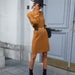 Color-Women Clothing Autumn Winter Retro Twist Woolen Dresses-Fancey Boutique