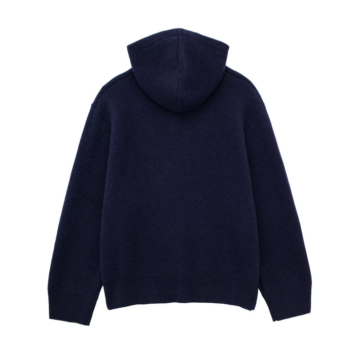 Color-Cashmere Sweater Women Autumn Winter Western Knitted Hoodie Pullover Women Loose Lazy Cashmere Sweater-Fancey Boutique