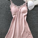 Color-Pink-Women Sexy Sling Home Nightdress-Fancey Boutique