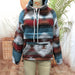 Color-Western North America Aztec Woolen Baggy Coat Autumn Winter Ethnic Hooded Coat Women-Fancey Boutique