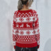 Color-Christmas Sweater Women Elk Autumn Winter Knitted Round Neck Women Christmas Snowflake Pullover Women Sweater-Fancey Boutique