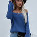 Color-Off Shoulder Loose Sweater Autumn Winter Off Shoulder Solid Color Pullover Sweater Women-Fancey Boutique