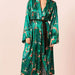 Color-Phoenix Printed Satin Kimono Cardigan Women-Fancey Boutique