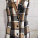 Color-Spring Autumn Winter Women Top Polo Collar Single Breasted Vest Plaid Coat-Fancey Boutique