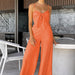 Color-Summer Chic Sexy Sling Slim Fit Bodysuit Women Casual Wide Leg Pants-Fancey Boutique