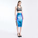 Color-Metallic Coated Fabric Coated Fabric Hip Skirt All Match Tutu Split Mid Skirt Sexy One Step Skirt Summer-Fancey Boutique