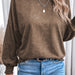 Color-Autumn Solid Color Hoodie Women Casual Office Loose Fitting Pullover round Neck Long Sleeved Top Women-Fancey Boutique