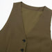 Color-Autumn Set Solid Color Slim Short Vest Casual Straight-Leg Mop Trousers Women-Fancey Boutique