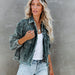 Color-Winter Street Hipster Denim Collared Loose Washed Worn Women Jacket-Fancey Boutique