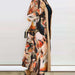 Color-Women Autumn Long Sleeve Printed Cardigan Shawl-Fancey Boutique