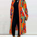 Color-Women Autumn Long Sleeve Printed Cardigan Shawl-Fancey Boutique