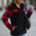 Color-Autumn Plush Women Clothing Half Long Sleeve Zipper Stand Collar Stitching Double Sided Flannel Plaid Pullover Sweater-Fancey Boutique