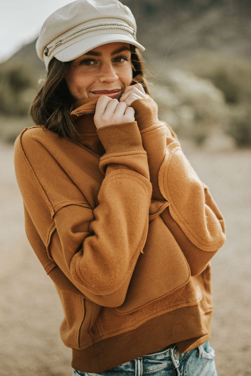 Color-Autumn Winter Women Sweater Solid Color Sanding Big Pocket Loose Lapels Pullover-Fancey Boutique