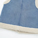 Color-Winter Loose Sleeveless Denim Worn Looking Washed out Lamb Wool Vest Jacket Coat Women-Fancey Boutique