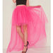 Color-Sexy Irregular Asymmetric Tulle Skirt Solid Color Gauze Skirt Front Short Back Long Pettiskirt-Fancey Boutique