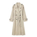 Color-Women Clothing French with Belt Collared Double Breasted Trench Coat-Fancey Boutique