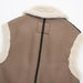 Color-Autumn Winter Women Brown Fur One Collared Vest Coat Thickened Vest-Fancey Boutique