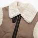 Color-Autumn Winter Women Brown Fur One Collared Vest Coat Thickened Vest-Fancey Boutique