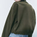 Color-Unisex Decoration Solid Color Stand Collar Fall Winter Coat Long Sleeve Zipper-Fancey Boutique