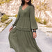Color-Women Clothing Dress Autumn Elegant Big Hem Long Sleeve Large Swing Dress-Fancey Boutique