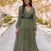 Color-Women Clothing Dress Autumn Elegant Big Hem Long Sleeve Large Swing Dress-Fancey Boutique