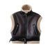 Color-Women Double Sided Short Chic Faux Shearling Jacket Personality Vest Vest Coat Stand Collar Short-Fancey Boutique