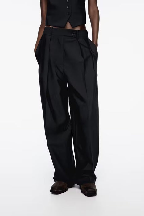 Color-Fall Women Street Short Vest Pants Suit-Fancey Boutique