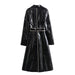 Color-Autumn Winter Casual Leather Thickened Trench Coat Loose Fashionable Jacket Women-Fancey Boutique