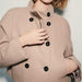 Color-Autumn Women Clothing Double Breasted Woolen Khaki Short Overcoat Jacket-Fancey Boutique