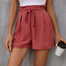 Color-Summer Women Clothing High Waist Solid Color Shorts Women-Fancey Boutique