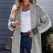 Color-Autumn Winter Women Clothing Mid Length Knitted Smocking Women Sweater Cardigan-Fancey Boutique