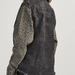 Color-Ladies Design Cotton Leopard Print Denim Distressed Burr Collared Button Long Sleeve Shirt-Fancey Boutique