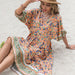 Color-Bohemian Loose Vacation Printing Women Dress-Fancey Boutique