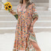 Color-Bohemian Loose Vacation Printing Women Dress-Fancey Boutique