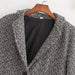 Color-Autumn Korean Loose Socialite High Grade Herringbone Pattern Collar Woolen Coat-Fancey Boutique