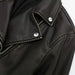 Color-Women All Match Solid Color Zipper Ornament Long Sleeve Washed Faux Leather Motorcycle Jacket-Fancey Boutique