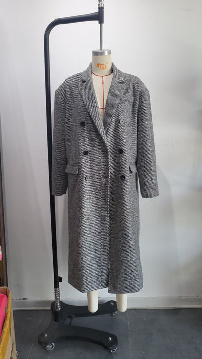 Color-Woolen Coat Women Woolen Coat Autumn Winter Hepburn Popular High Grade Korean Small Mid Length-Fancey Boutique