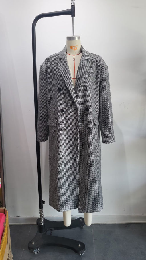 Color-Woolen Coat Women Woolen Coat Autumn Winter Hepburn Popular High Grade Korean Small Mid Length-Fancey Boutique