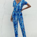 Color-Summer Women Clothing V neck Leopard Print Printed Jumpsuit-Fancey Boutique