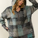 Color-Autumn Winter Women Color Plaid Hooded Pullover Fleece Sweater-Fancey Boutique