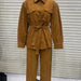 Color-Fall Women Long leeved Corduroy Belt Shirt-Fancey Boutique