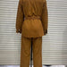 Color-Fall Women Long leeved Corduroy Belt Shirt-Fancey Boutique