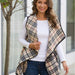 Color-Spring Summer Women Clothing Vest Top Plaid Collared Sleeveless Cape Woolen Coat-Fancey Boutique