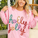 Color-Winter Women Clothing Letter Graphic Crew Neck Long Sleeve Loose Casual Christmas Pullover Sweater-Fancey Boutique