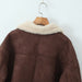 Color-Women Clothing Autumn Winter Retro Lamb Wool Collared Loose Casual Warm Jacket-Fancey Boutique