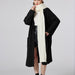Color-Fake Two Pieces Spliced Long Coat Loose Long Sweater Cardigan Coat-Fancey Boutique
