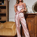 Color-Summer Thin Ice Silk Pajamas Sexy Sleeping Pants Suspenders Suit Women Can Wear outside Casual Homewear Women-Fancey Boutique