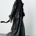 Color-Women Clothing Spring Autumn Black Long with Belt All Match Faux Leather Trench Coat-Fancey Boutique