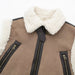 Color-Casual Autumn Double Sided Short Zipper Ornament Vest-Fancey Boutique