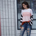 Color-Autumn Winter Women Color Splicing Knitwear Pullover Office Loose Sweater Women-Fancey Boutique